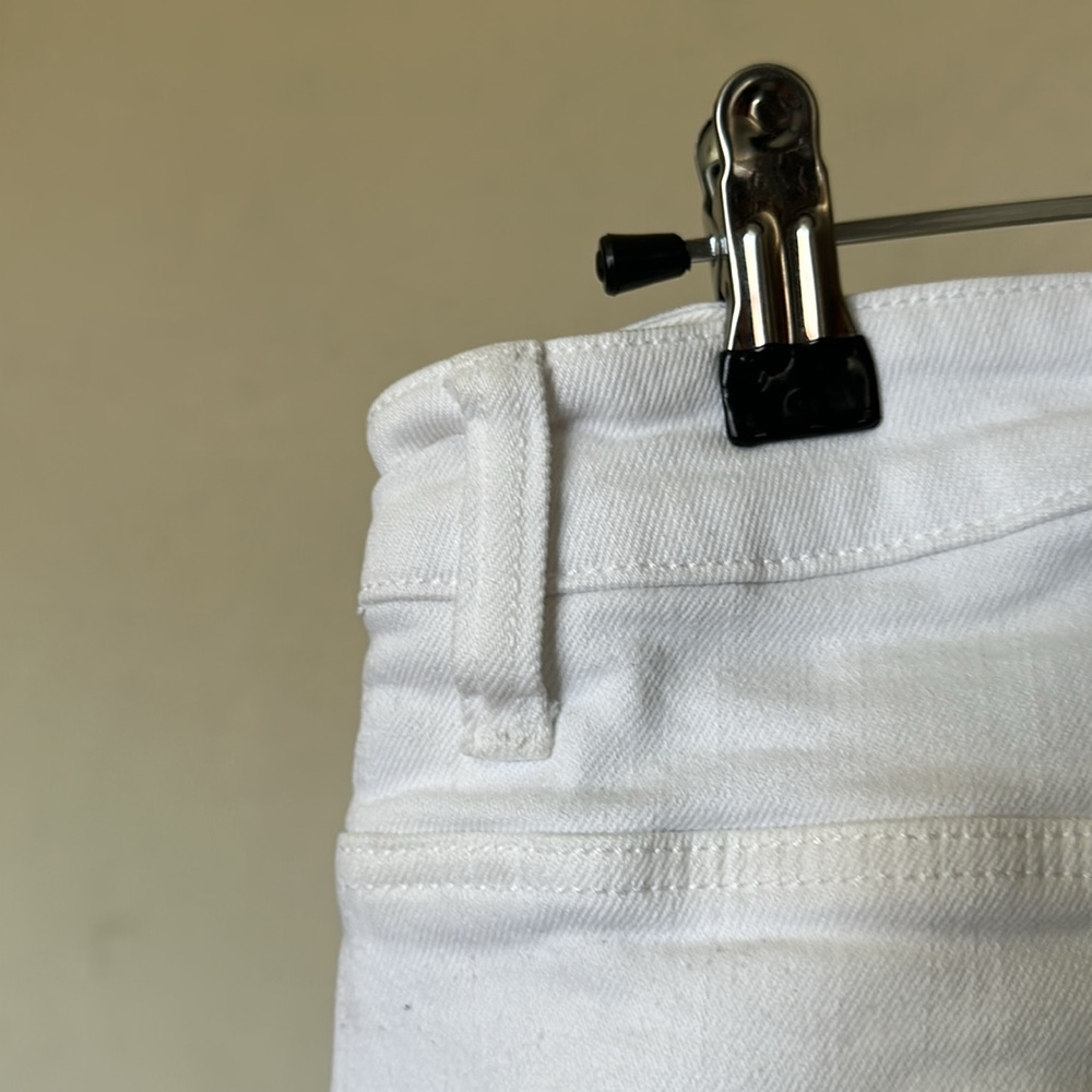 ZARA Straight Wide Leg Jeans in Ivory White size 8 - Picture 8 of 13